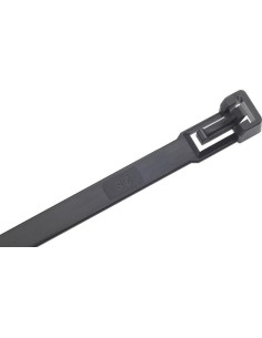 Brida de nailon negra a 100 piezas desmontable