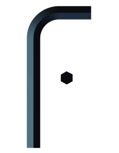 Llave allen corta