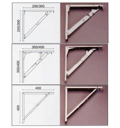 Soporte escuadra abatible cromada