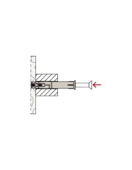 Taco de nylon multimaterial largo con tornillo hexagonal/Torx SXR-FUS