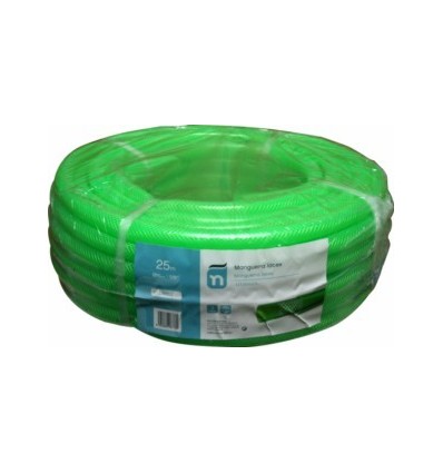 Rollo manguera riego lATEX verde trenzada 25 m