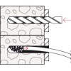 Taco de nylon multimaterial largo con tornillo avellanado TORX INOX A4 SXR-T