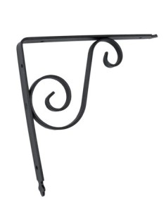 Soporte escuadra acero forjado negra
