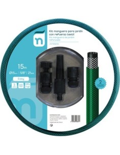Rollo manguera riego 3 capas con accesorios EASY