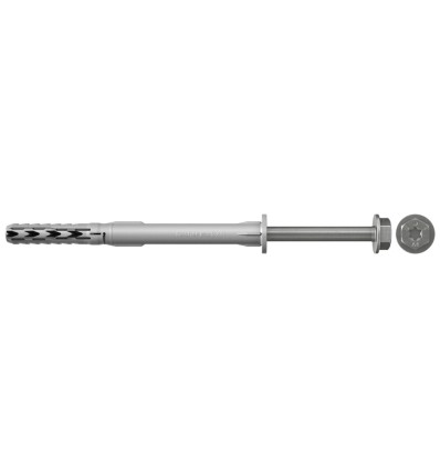 Taco de nylon multimaterial largo con tornillo hexagonal/Torx INOX A4 SXR-FUS