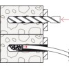 Taco de nylon multimaterial largo con tornillo hexagonal/Torx INOX A4 SXR-FUS