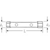 Llave de tubo doble DIN 896 mod 10750