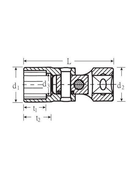 Llave de vaso articulado 3/8" mod 47