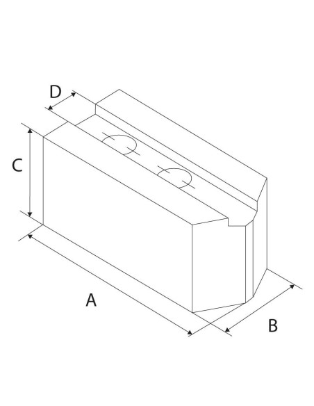 Garra superior, biselada  dentado