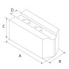 Garra superior, biselada  dentado