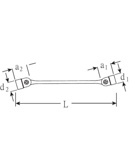 Llave articulada doble 12 caras mod 29 FLEXI