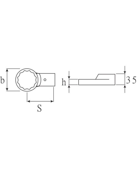 Llave estrella insertable 24x28 mod 732/80