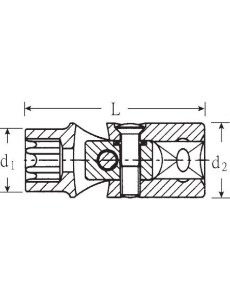 Llave de vaso articulado 3/8" mod 47TX