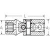 Llave de vaso articulado 3/8" mod 47TX