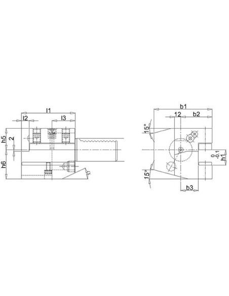 PortaPunta de brocas axial VDI derecha C1