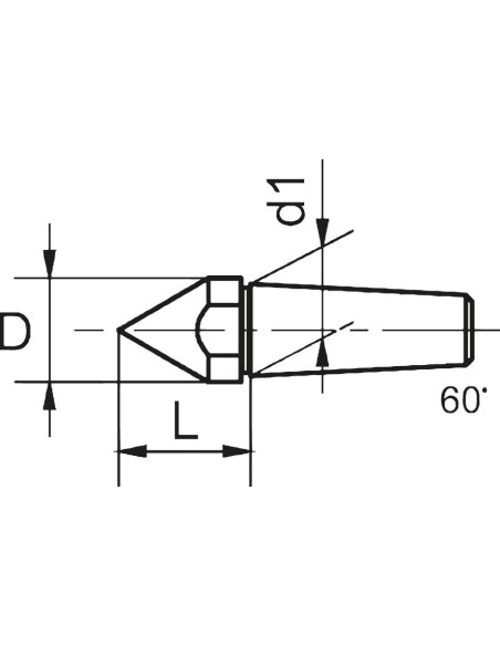 Punto cónico para punto de torno