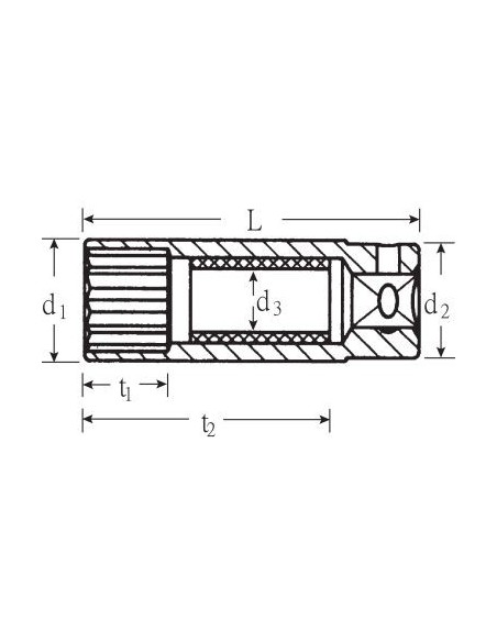 Llave de vaso bujía mod 4600