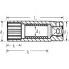 Llave de vaso bujía mod 4600