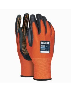 Guante poliéster-SPANDEX / nitrilo FOAM ORANGE DOTS CATCH