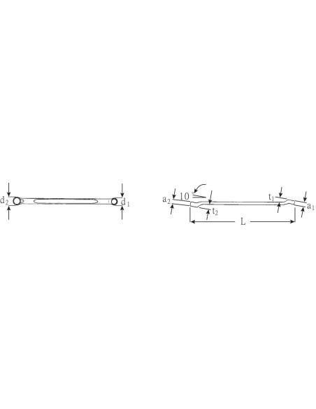 Llave dos bocas estrella acodada plana mod 230A