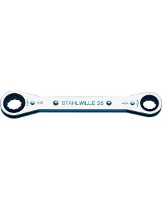 Llave carraca doble poligonal cromada mod 25AN
