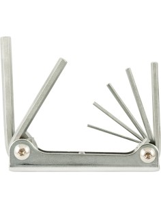 Juego llaves Allen en soporte plegable mano metal