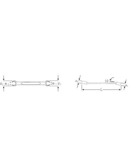 Llave dos bocas estrella DIN 3118 OPEN RING mod 24A