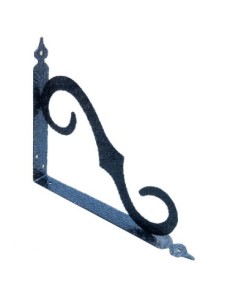 Soporte escuadra ornamental negra