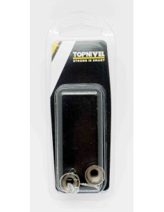 Soporte casquillo tubo armario redondo niquelado 2 ud