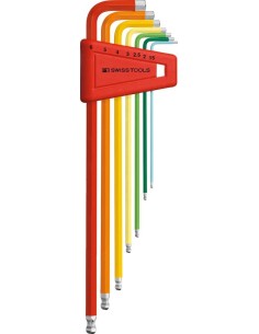 Juego llaves Allen en soporte plástico Rainbow punta esferica
