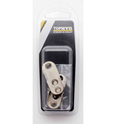 Soporte tubo armario ovalado 15 mm 2 ud