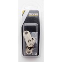 Soporte tubo armario ovalado 15 mm 2 ud