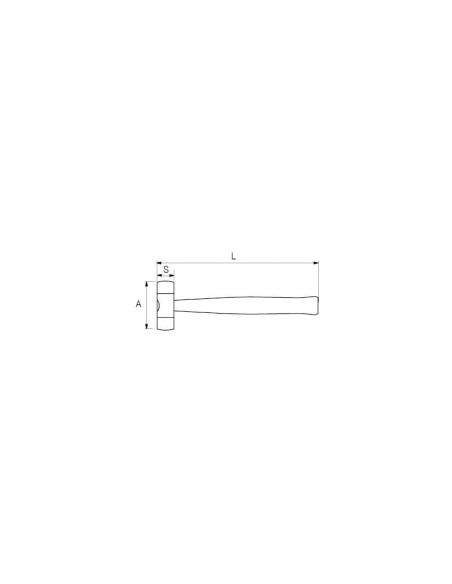 Martillo boca nylon mango madera modelo 5291
