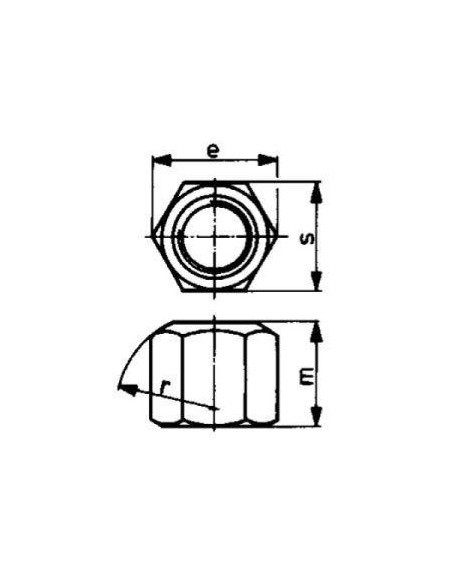 Tuerca hexagonalagonal DIN6330B
