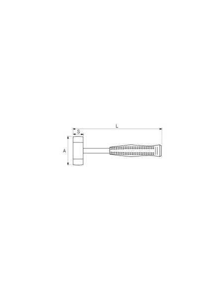 Martillo boca nylon mango metálico modelo 5290