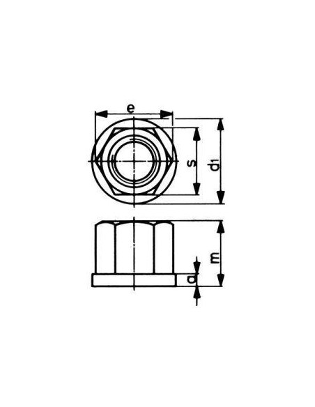 Tuerca hexagonalagonal DIN6331 forjado