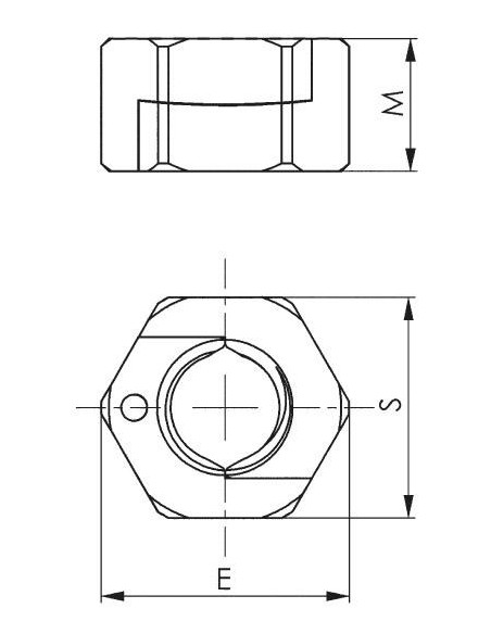 Tuerca TWINNUT sin Garra de apriete completa con reborde 6333S