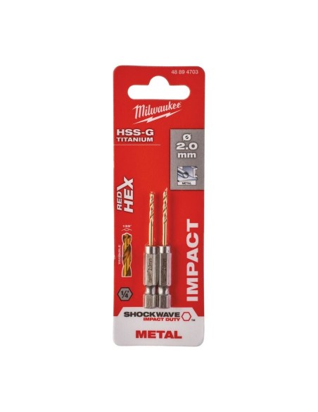 Broca HSS-G Tin mango hexagonal 1/4" SHOCKWAVE
