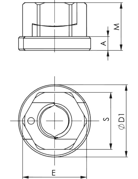 Tuerca TWINNUT con reborde 6333S