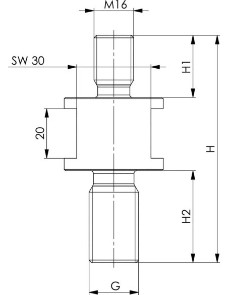 Adaptador de rosca 6425GA