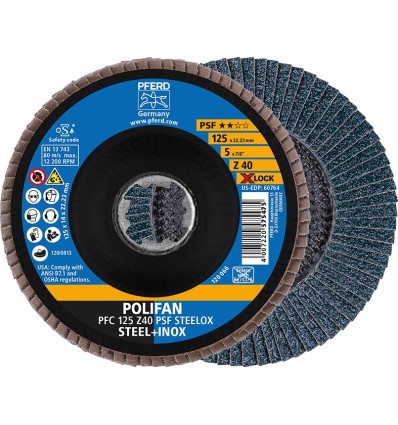 Disco abrasivo de láminas X-LOCK STEELOX K40PSF