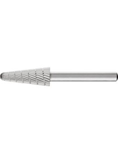 Fresa con mango HSS forma cono redondo L 1020 3 6mm