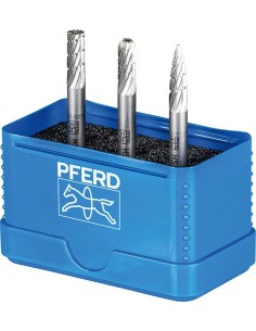 Juego fresas mango HSS 6mm 3 piezas, A-conK, dentado Z3
