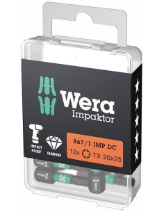 Punta Impaktor 1 / 4 pulgadas DIN 3126 C6,3  Paquete 10 unidades