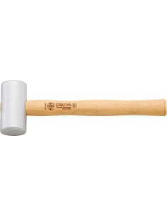 Martillo de aluminiominio cilindrico con mango de nogal