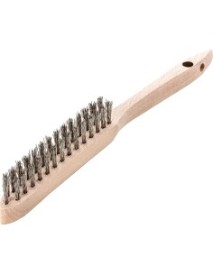 Cepillo mano alambre inoxidable ondulado 2 filas