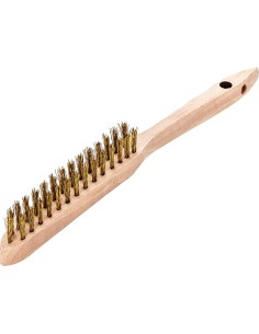 Cepillo mano alambre inoxidable ondulado 2 filas