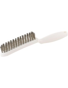 Cepillo alambre mangnetico plástico inoxidable ondulado 3 filas