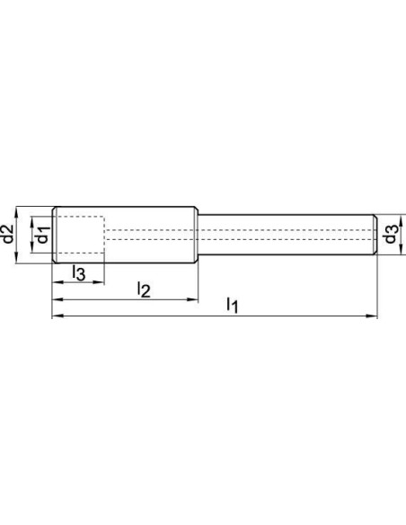 Soporte avellanador de espiga combinado refrigeración interior tamaño 1