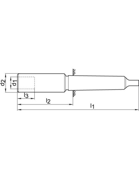 Soporte avellanador de espiga combinado vastago CM1